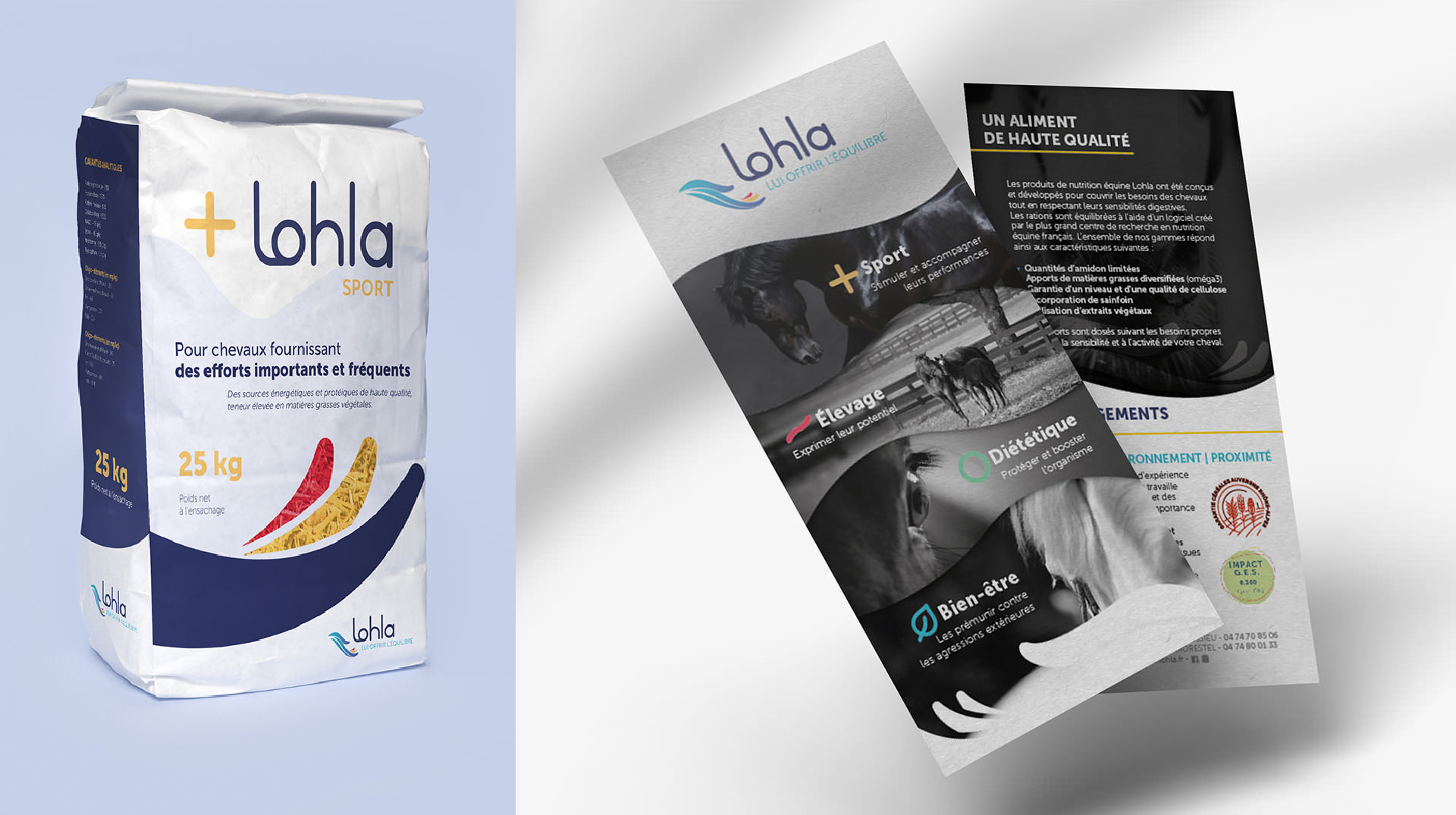 Flyer et sac pour lohla nutrition équine Morestel Bourgoin-Jallieu, Nord Isère